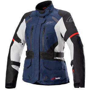 Motorradjacke Alpinestars Stella Andes Drystar Dunkelblau-Schwarz-Hellgrau-Rot Damen