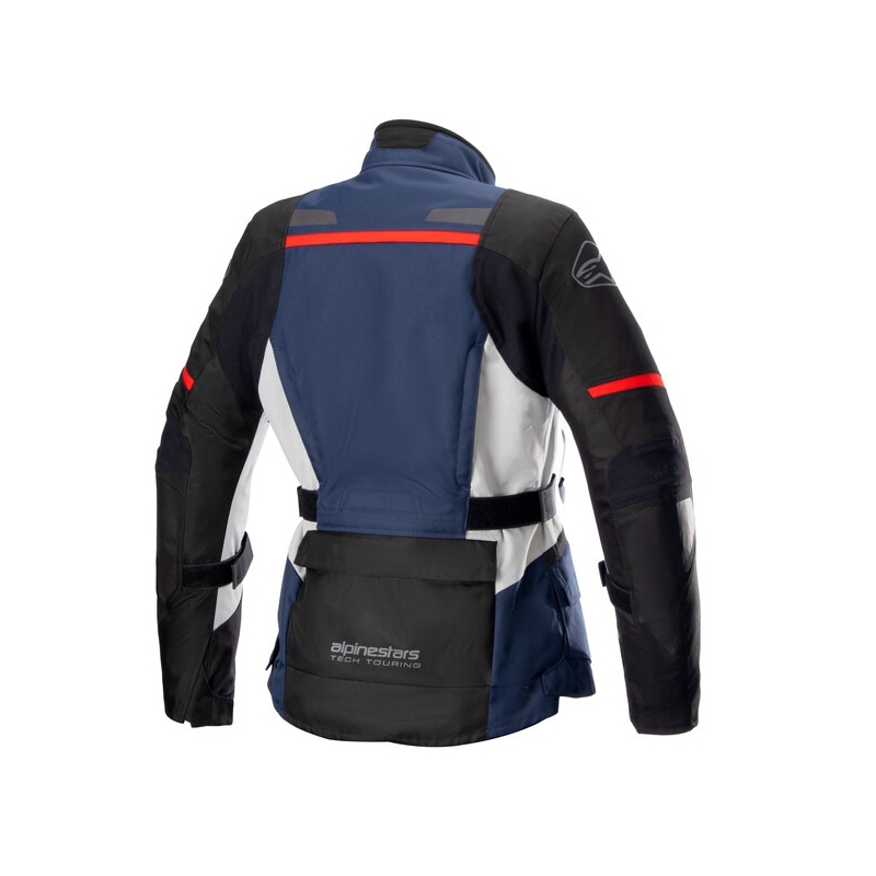Motorradjacke Alpinestars Stella Andes Drystar Dunkelblau-Schwarz-Hellgrau-Rot Damen