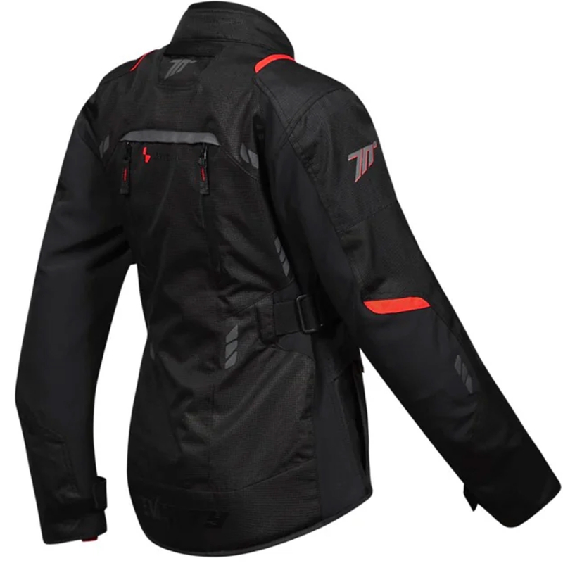 Damen Motorradjacke Seventy Degrees SD-JT69 Tanami schwarz-rot