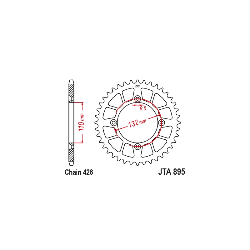 Aluminium-Ketten Rad JT 49)T, nt((428 blau