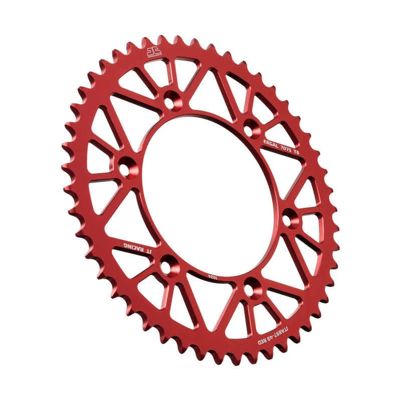 Aluminium-Ketten Rad JT 49T, 520 rot