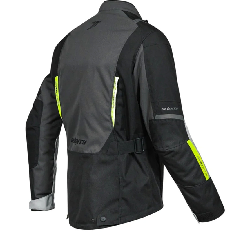 Seventy Degrees SD-JT83 Tonale Motorradjacke schwarz-grau-fluogelb