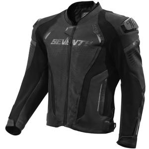 Seventy Degrees SD-JL24 Spoiler Leder Motorradjacke schwarz