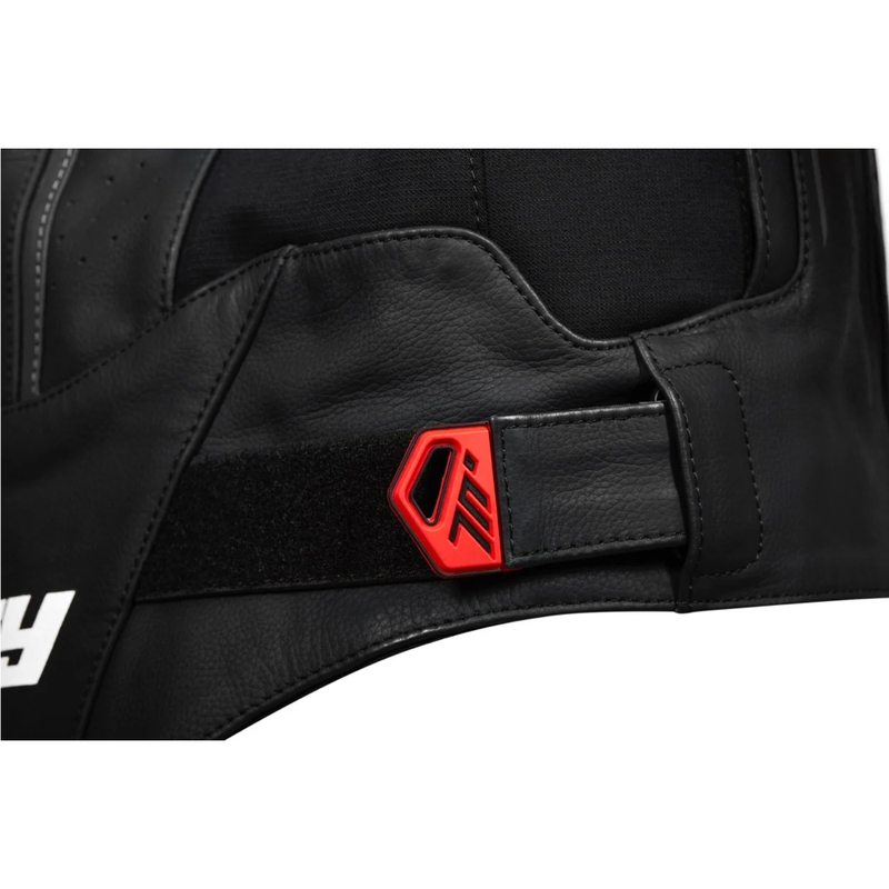 Seventy Degrees SD-JL24 Spoiler Leder Motorradjacke schwarz-rot