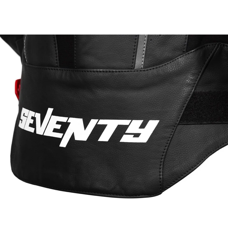 Seventy Degrees SD-JL24 Spoiler Leder Motorradjacke schwarz-rot