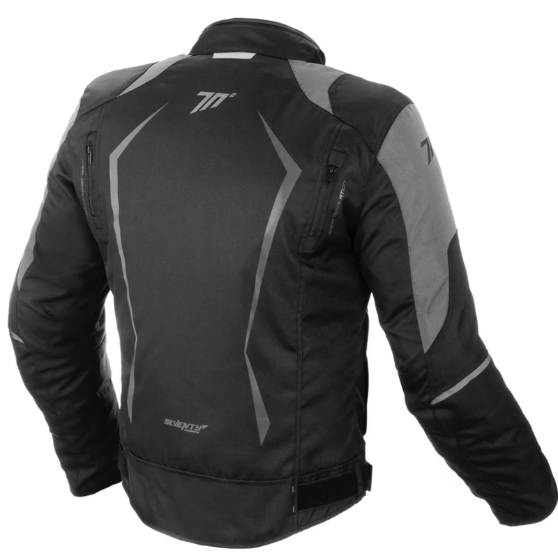 Damen Motorradjacke Seventy Degrees SD-JR49 schwarz-grau