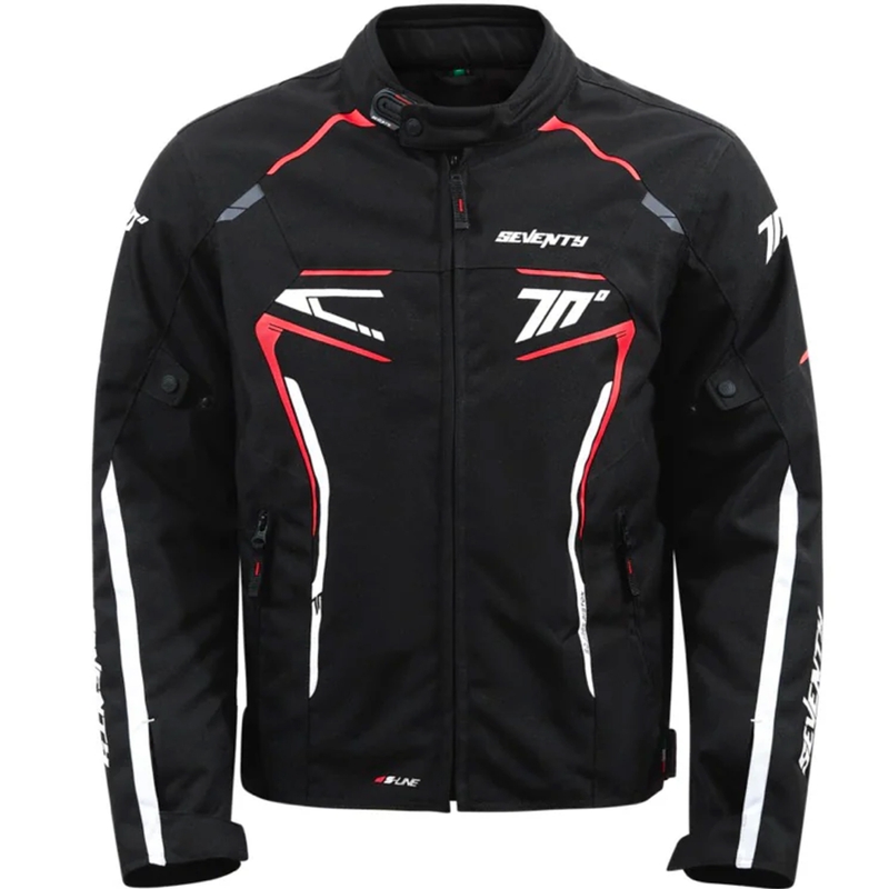 Seventy Degrees SD-JR65 Piston Motorradjacke schwarz-rot-weiß