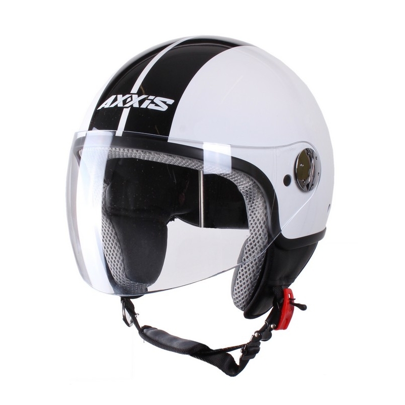 Offener Motorradhelm Axxis Zyclo Bitone weiß-schwarz - Qualität II