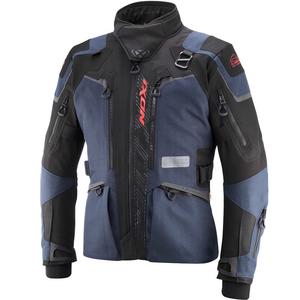 IXON Odin Motorradjacke blau-schwarz-neonrot