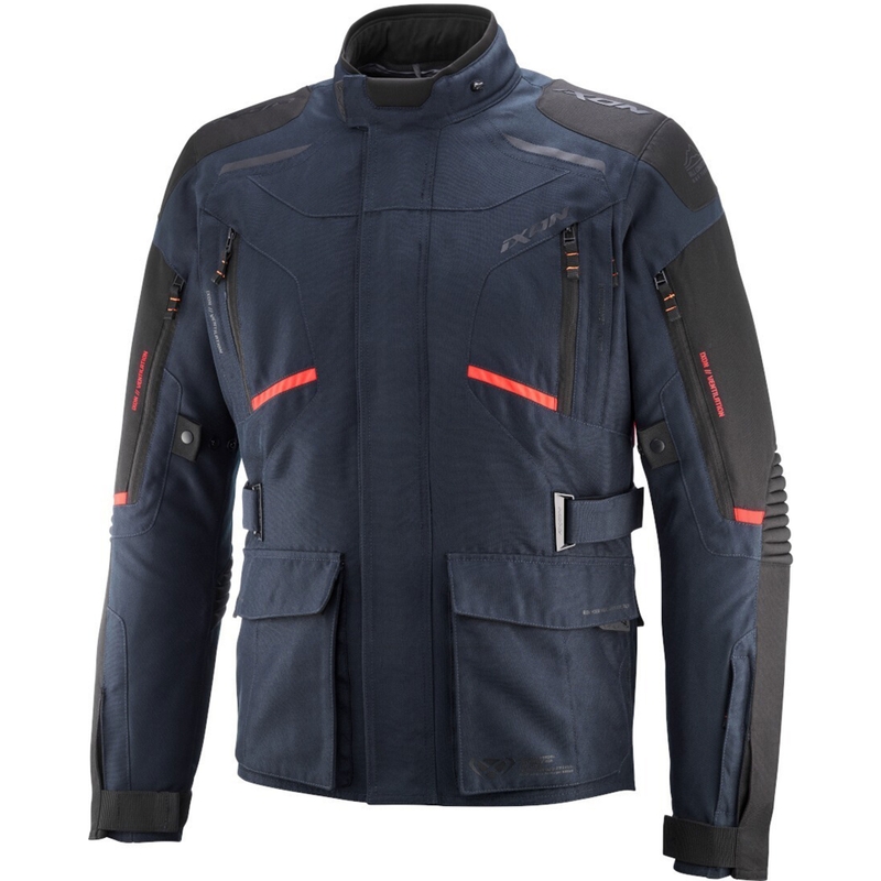 Motorradjacke IXON Midgard blau-fluorot