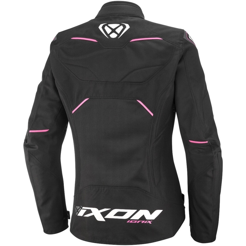 Damen Motorradjacke IXON Ionix Lady schwarz und rosa