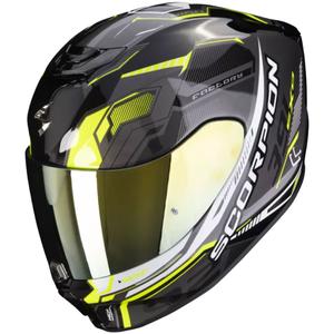 Integral Motorradhelm Scorpion EXO-391 Haut schwarz-silber-neongelb