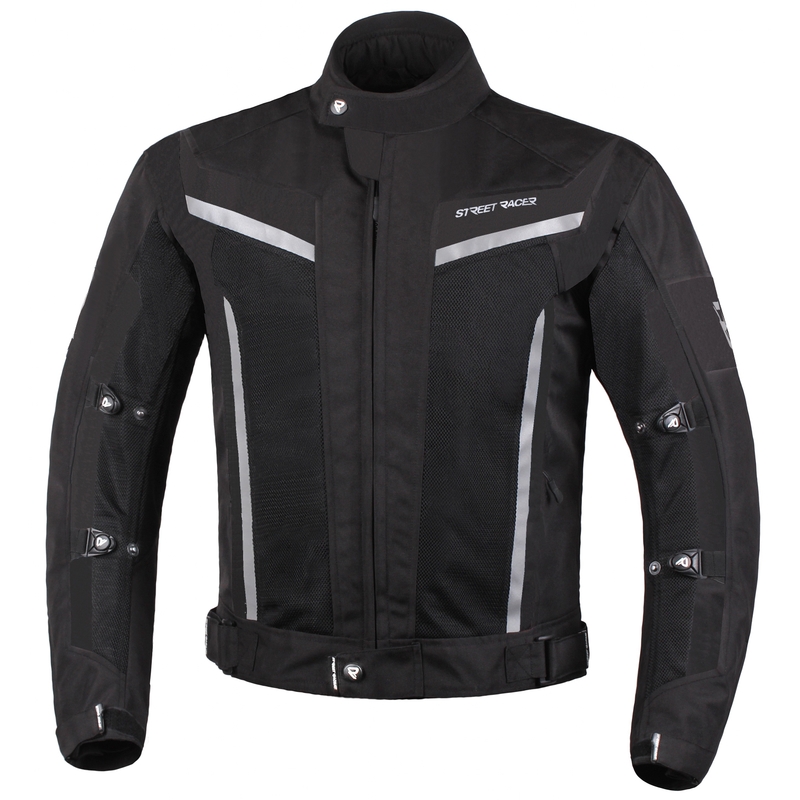 Street Racer Elite Schwarze Motorradjacke Ausverkauf