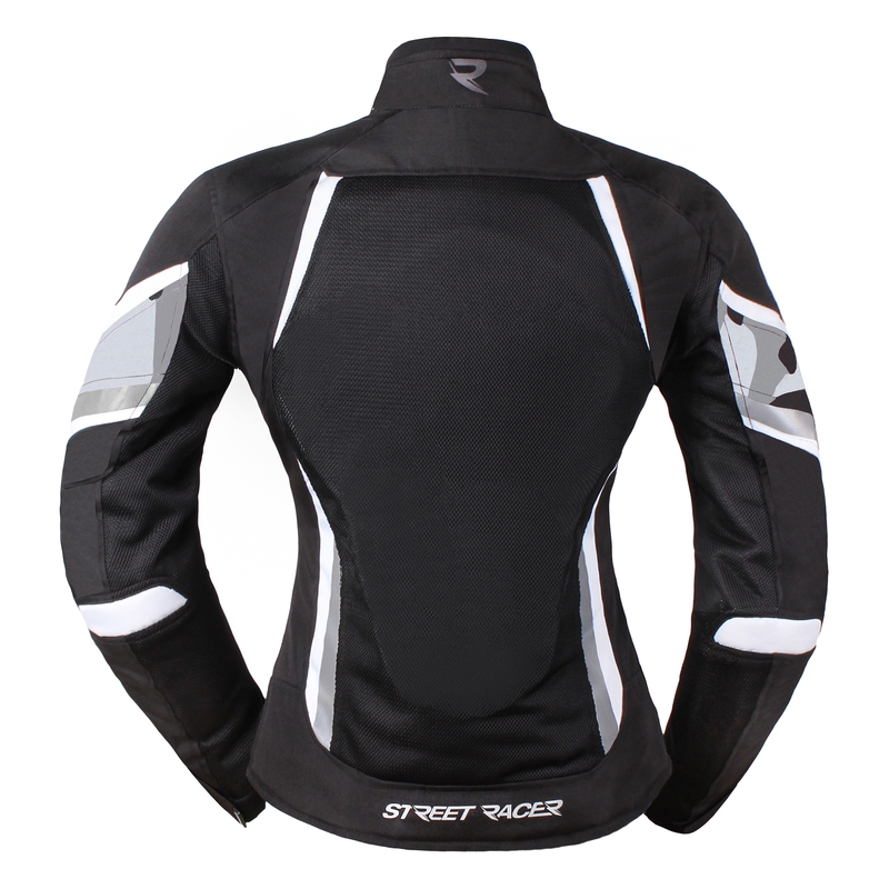 Street Racer Elite Motorradjacke für Frauen in Schwarz und Weiß Ausverkauf