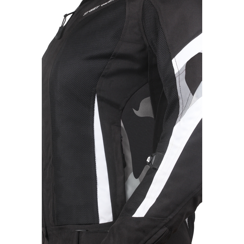 Street Racer Elite Motorradjacke für Frauen in Schwarz und Weiß Ausverkauf