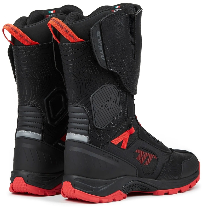 Motorradstiefel Seventy Degrees SD-BA6 Stelvio High Schwarz-Rot