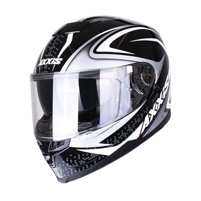 Motorradhelm Axxis Alert schwarz-silber - Qualität II