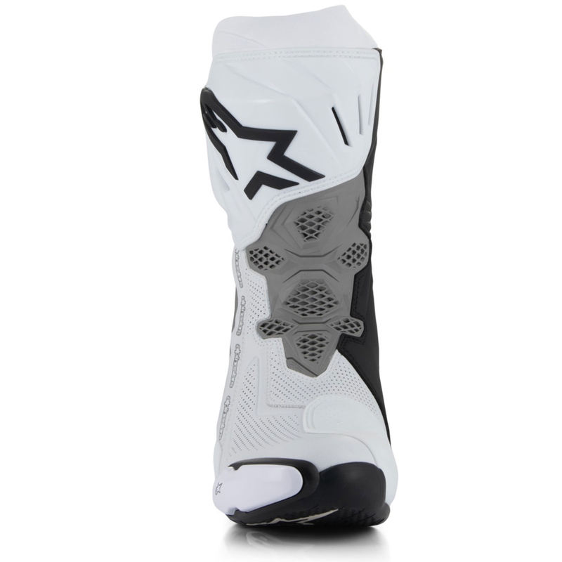 Motorradstiefel Alpinestars Supertech R Vented Weiß-Hellgrau-Schwarz