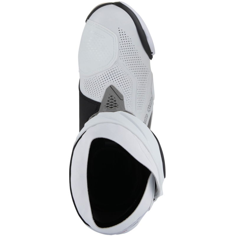 Motorradstiefel Alpinestars Supertech R Vented Weiß-Hellgrau-Schwarz