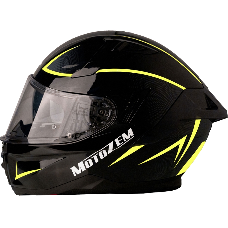 MotoZem Guardian Integralhelm Motorrad Schwarz-Gelb - II. Qualität