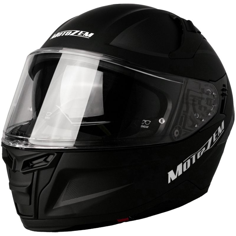 Integralhelm Motozem Guardian Mattschwarz - II. Qualität