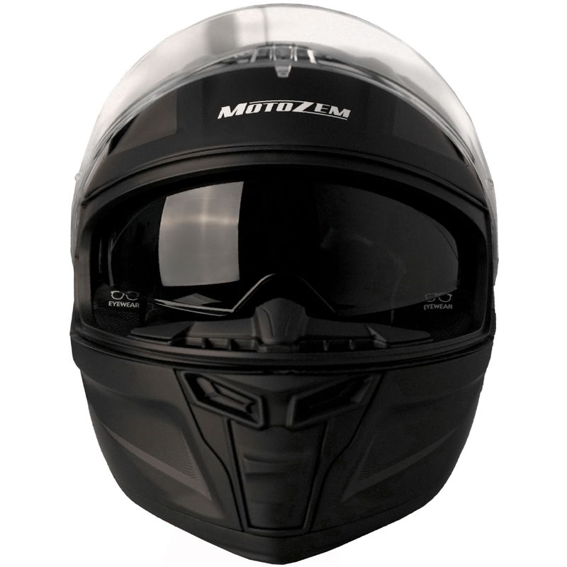 Integralhelm Motozem Guardian Mattschwarz - II. Qualität