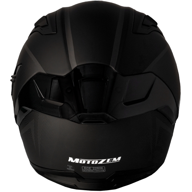 Integralhelm Motozem Guardian Mattschwarz - II. Qualität