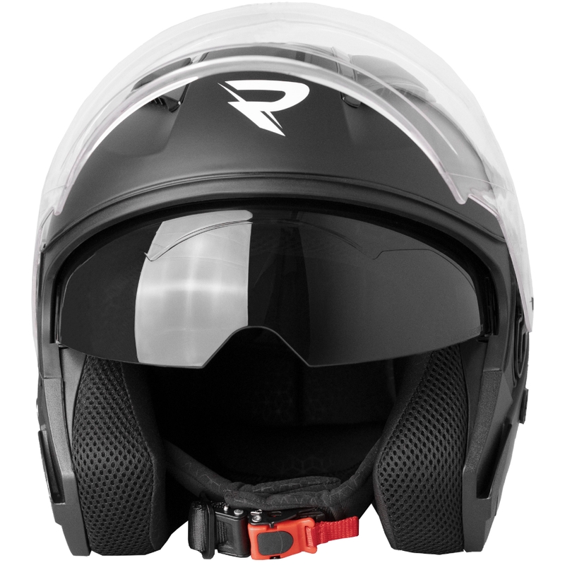 Offener Motorradhelm Street Racer Sonic Mattschwarz-Fluogelb - II. Qualität