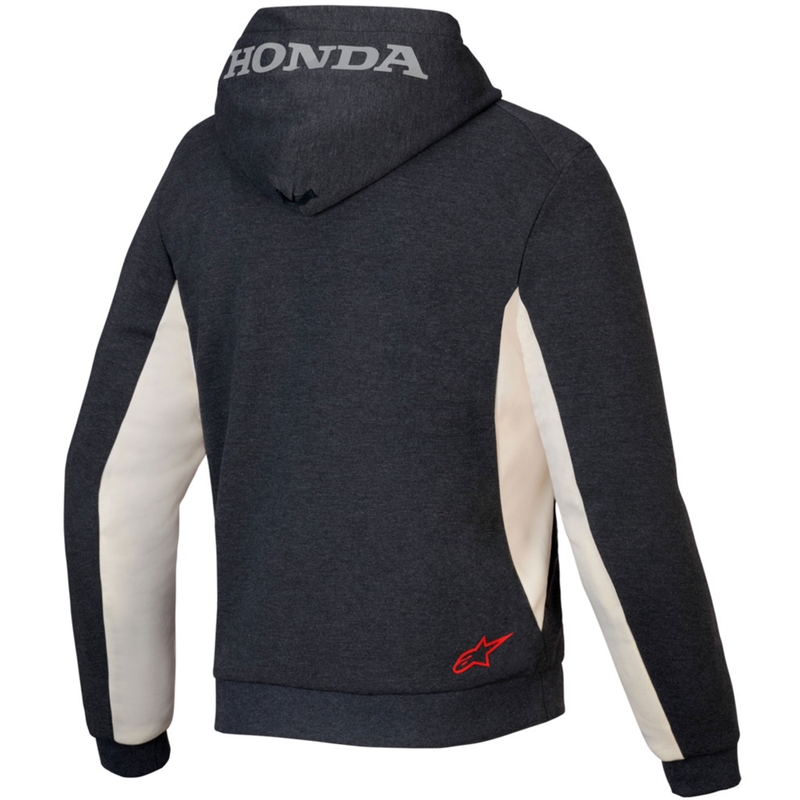 Hoodie Alpinestars Chrome V3 Sport Honda Collection Dunkelgrau-Creme-Rot