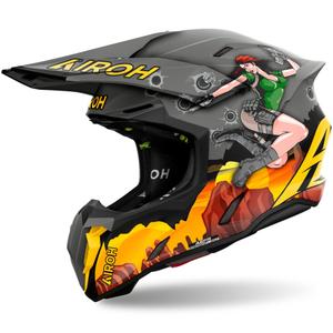 Airoh Twist 3 Adventure Motocrosshelm grau-gelb