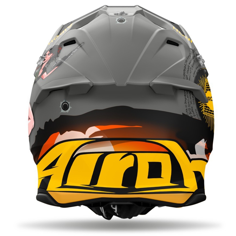 Airoh Twist 3 Adventure Motocrosshelm grau-gelb