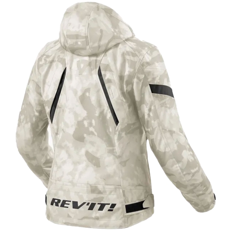 Damen-Motorradjacke Revit Flare 3 H2O camo grau-weiß