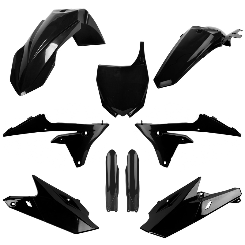 Satz Kunststoffteile POLISPORT schwarz für YAMAHA YZ 250 F 2014-2018, YAMAHA YZ 450 F 2014-2017