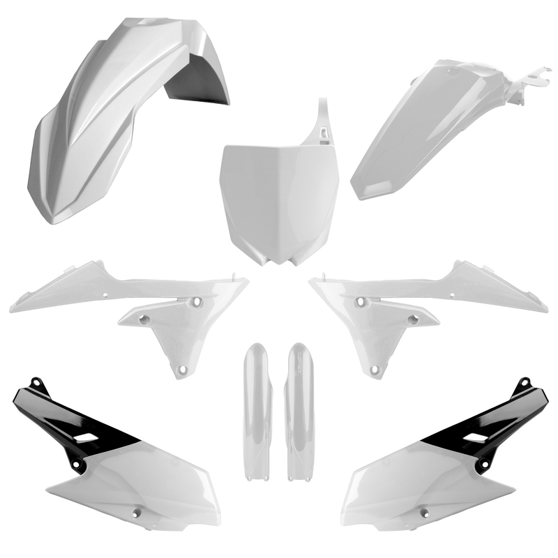Satz Kunststoffteile POLISPORT weiß für YAMAHA YZ 250 F 2014-2018, YAMAHA YZ 450 F 2014-2017