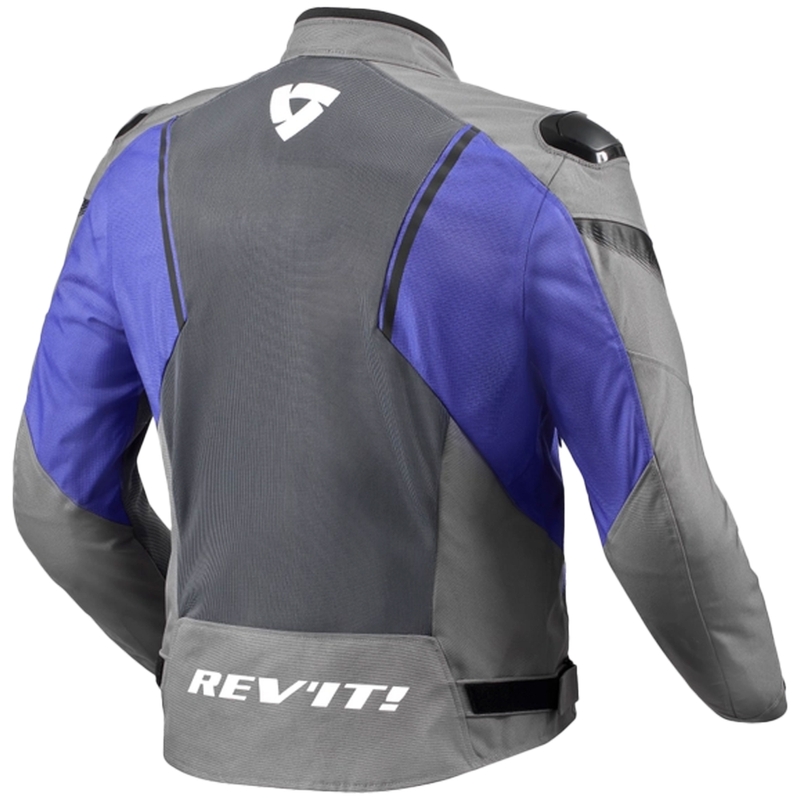 Revit Control Air H2O Motorradjacke grau-blau