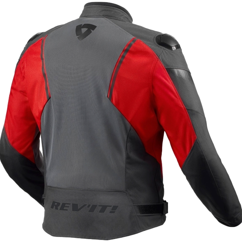 Revit Control Air H2O Motorradjacke grau und rot