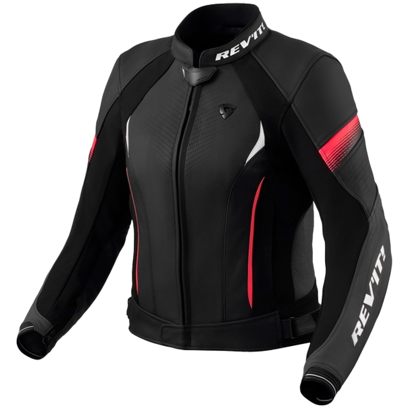 Damen Lederjacke Revit Xena 4 schwarz-rosa