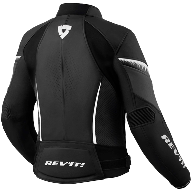 Damen Revit Xena 4 schwarz-weiße Lederjacke