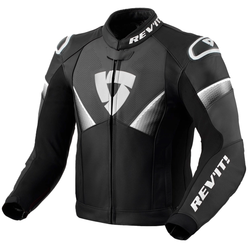Revit Argon 2 Leder-Motorradjacke schwarz-weiß