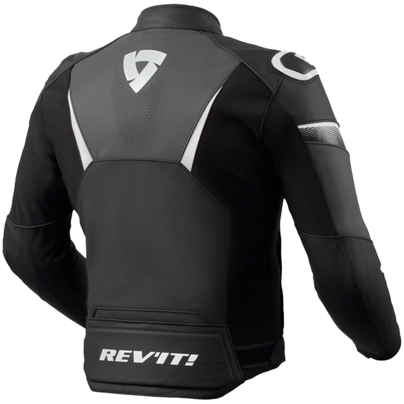 Revit Argon 2 Leder-Motorradjacke schwarz-weiß