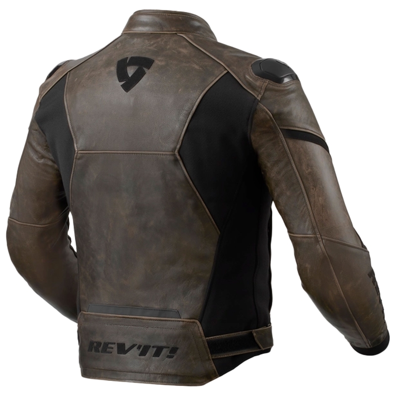 Revit Parallax Leder-Motorradjacke braun