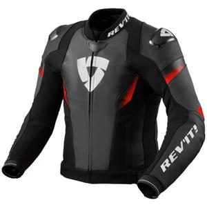 Leder-Motorradjacke Revit Control schwarz-fluorot