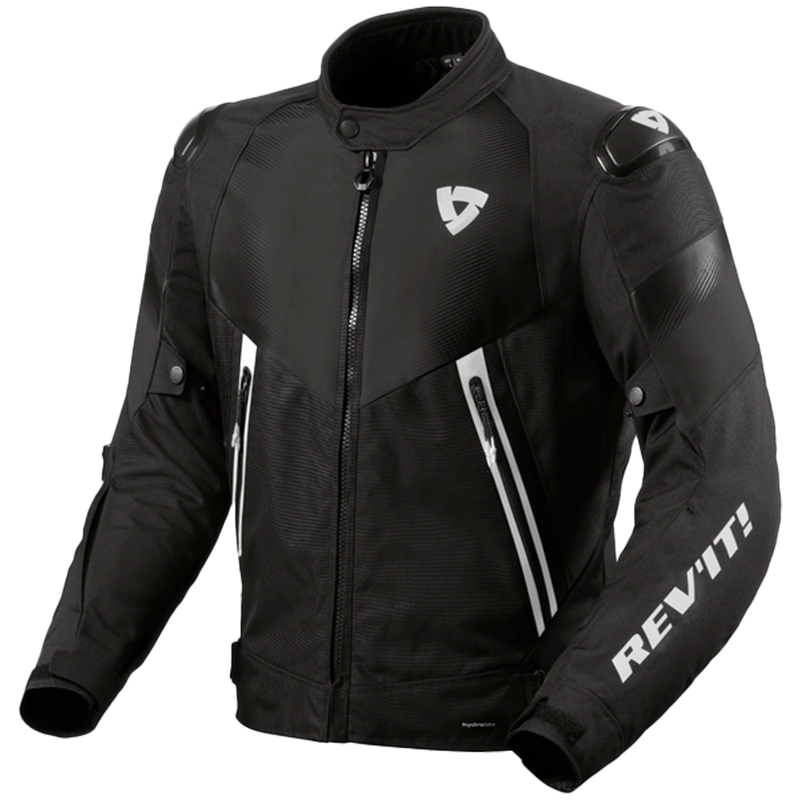 Motorradjacke Revit Control H2O schwarz-weiß
