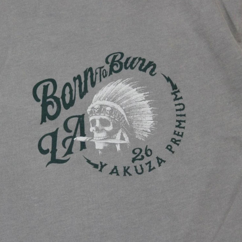 Yakuza Premium Rude and Rough T-Shirt - Los Angeles grau