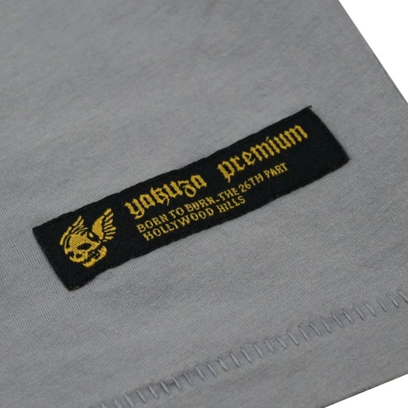 Yakuza Premium Rude and Rough Born to Burn T-Shirt - Los Angeles grau