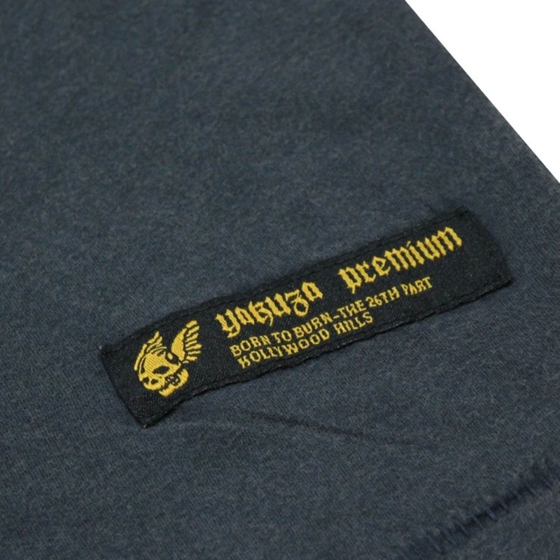 T-Shirt Yakuza Premium Rude and Rough Born to Burn - Los Angeles blau
