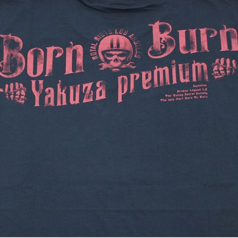 Yakuza Premium Hell Rider T-Shirt - Born to Burn dunkelblau