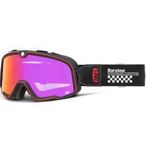 100% Barstow Erban Motocross-Brille mit rotem Plexiglas