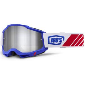 100% Accuri 2 Kolby Motocrossbrille mit silbernem Plexiglas