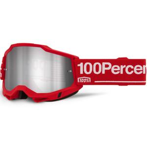 100% Accuri 2 Wolg Motocrossbrille mit silbernem Plexiglas